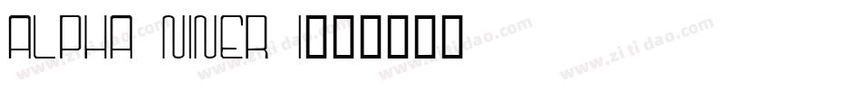 Alpha Niner i字体转换